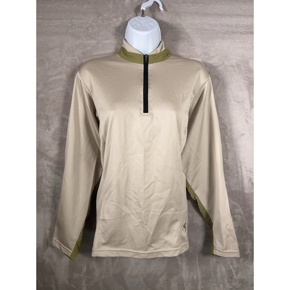 Mountain‎ Hardwear 1/2 Zip Pullover Womens Medium Beige Lightweight Hiking Top
